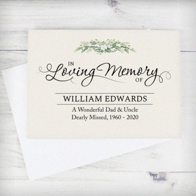 (image for) Personalised In Loving Memory Card