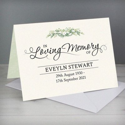 (image for) Personalised In Loving Memory Card