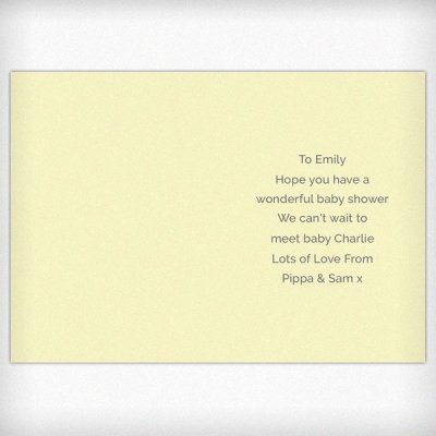 (image for) Personalised Baby Shower and New Baby Card