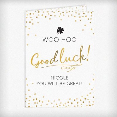(image for) Personalised Good Luck Card