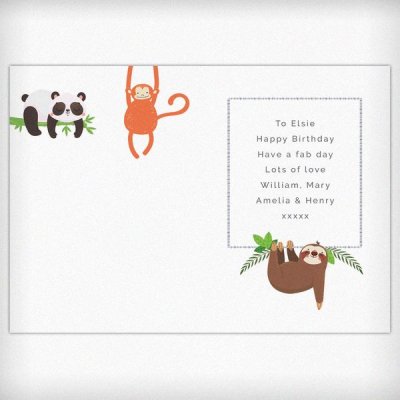 (image for) Personalised Animal Birthday Card