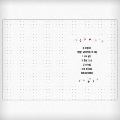 (image for) Personalised To The Moon & Back Pink Card