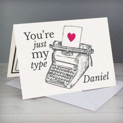 (image for) Personalised Just My Type Valentines Card