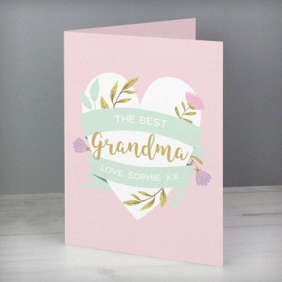 (image for) Personalised Floral Heart Mother's Day Card
