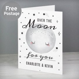 (image for) Personalised Over The Moon Card