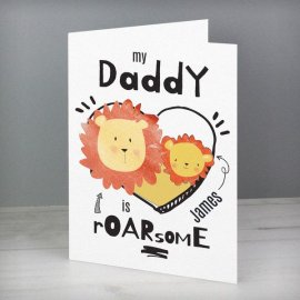 (image for) Personalised Roarsome Fathers Day Card