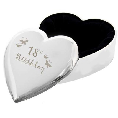 (image for) 18th Butterflies Heart Trinket Box