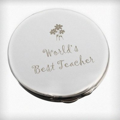 (image for) Worlds Best Teacher Round Compact Mirror
