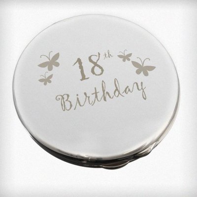 (image for) 18th Butterfly Round Compact Mirror