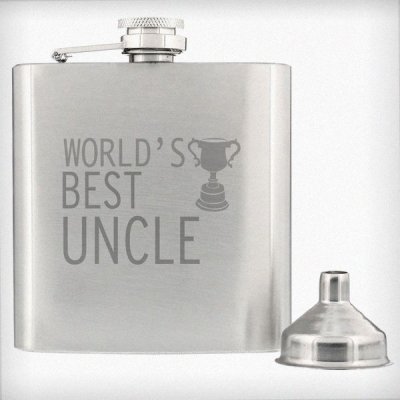 (image for) Worlds Best Uncle Hip Flask