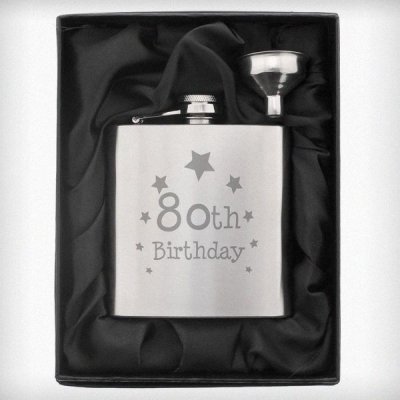 (image for) 80th Birthday Hip Flask