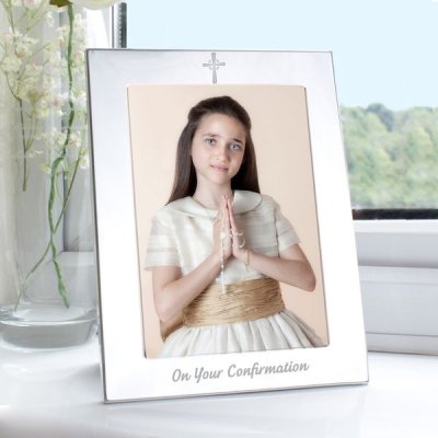 (image for) Silver 5x7 Confirmation Photo Frame