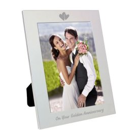 (image for) Silver 5x7 Golden Anniversary Photo Frame