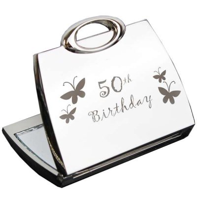(image for) 50th Butterfly Handbag Compact Mirror
