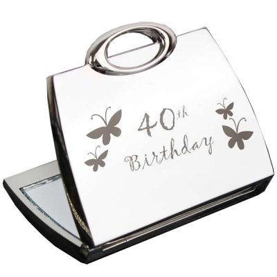 (image for) 40th Butterfly Handbag Compact Mirror