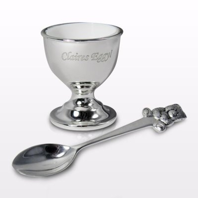 (image for) Personalised Silver Egg Cup & Spoon