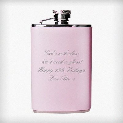 (image for) Personalised Pink Hip Flask