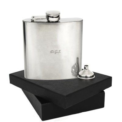 (image for) Personalised Boxed Stainless Steel Hip Flask