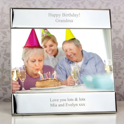 (image for) Personalised Silver Square 6x4 Photo Frame
