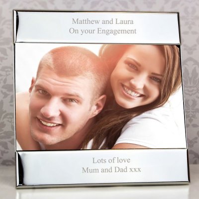 (image for) Personalised Silver Square 6x4 Photo Frame