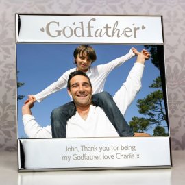 (image for) Personalised Silver Godfather Square 6x4 Photo Frame