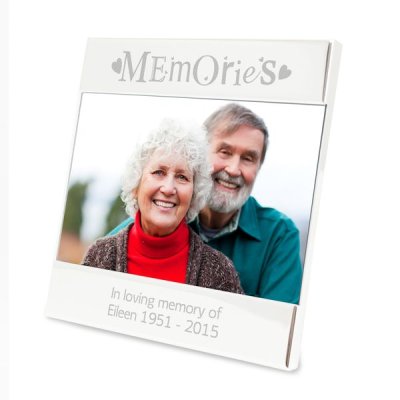 (image for) Personalised Silver Memories Square 6x4 Photo Frame