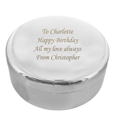 (image for) Personalised Round Trinket Box