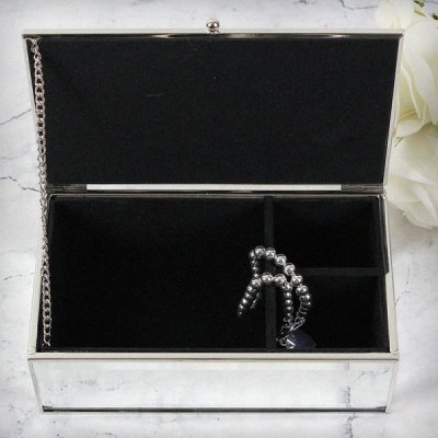 (image for) Personalised Hearts Mirrored Jewellery Box