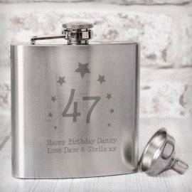 (image for) Personalised Stars Age Hip Flask