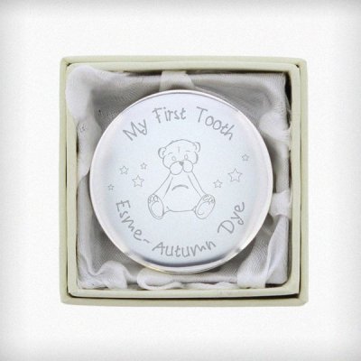 (image for) Personalised Teddy My First Tooth Trinket Box