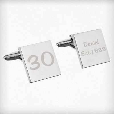 (image for) Personalised Big Age Cufflinks