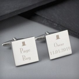 (image for) Personalised Decorative Wedding Page Boy Cufflinks