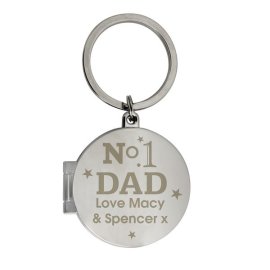 (image for) Personalised No1 Dad Photo Keyring
