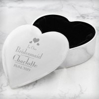 (image for) Personalised Decorative Wedding Bridesmaid Heart Trinket Box