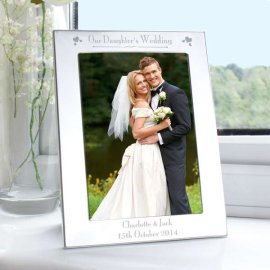 (image for) Personalised Silver 5x7 Decorative Our Daughters Wedding Photo F