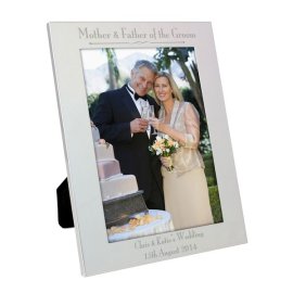 (image for) Personalised Silver 5x7 Decorative Mother & Father of the Groom 