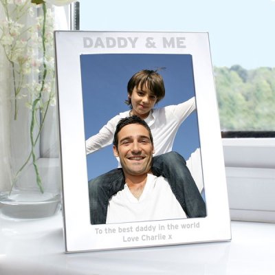 (image for) Personalised Silver 5x7 Daddy & Me Photo Frame