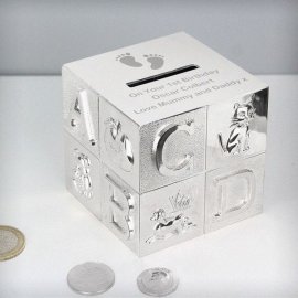(image for) Personalised Footprints ABC Money Box
