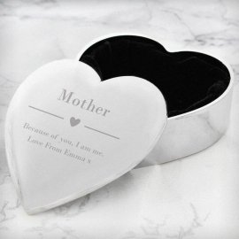 (image for) Personalised Decorative Heart Trinket Box