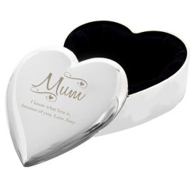 (image for) Personalised Mum Swirls & Hearts Trinket Box
