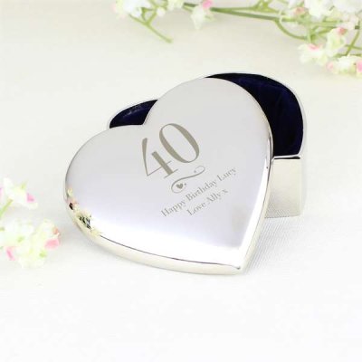 (image for) Personalised Big Age Heart Trinket Box