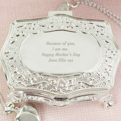 (image for) Personalised Any Message Small Antique Trinket Box