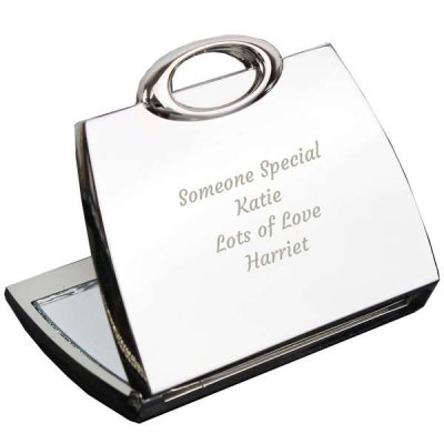 (image for) Personalised Any Message Handbag Compact Mirror