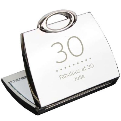 (image for) Personalised Big Age Handbag Compact Mirror