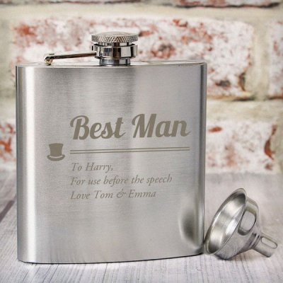 (image for) Personalised Best Man Hip Flask