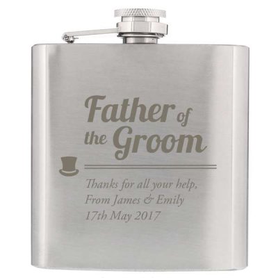 (image for) Personalised Father of the Groom Hip Flask