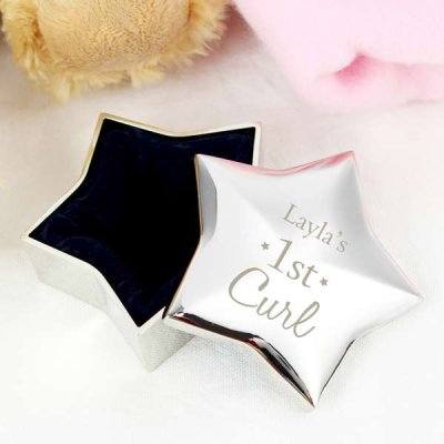(image for) Personalised 1st Curl Star Trinket Box