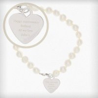 (image for) Personalised White Freshwater Pearl Message Bracelet
