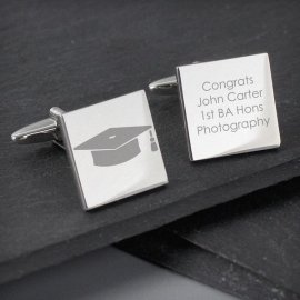 (image for) Personalised Graduation Square Cufflinks