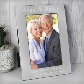 (image for) Personalised 4x6 Silver Photo Frame